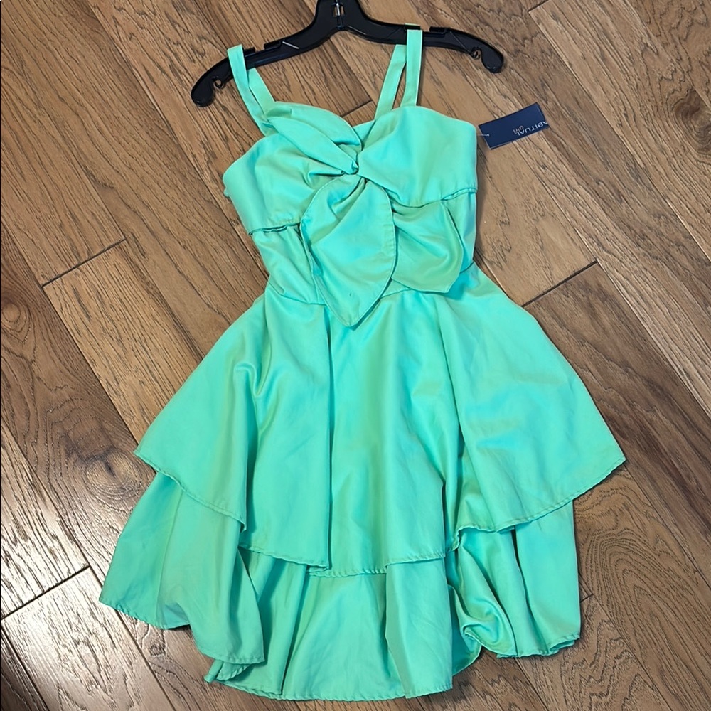 Habitual Green Ruffled Tiered Spaghetti Strap Sundress